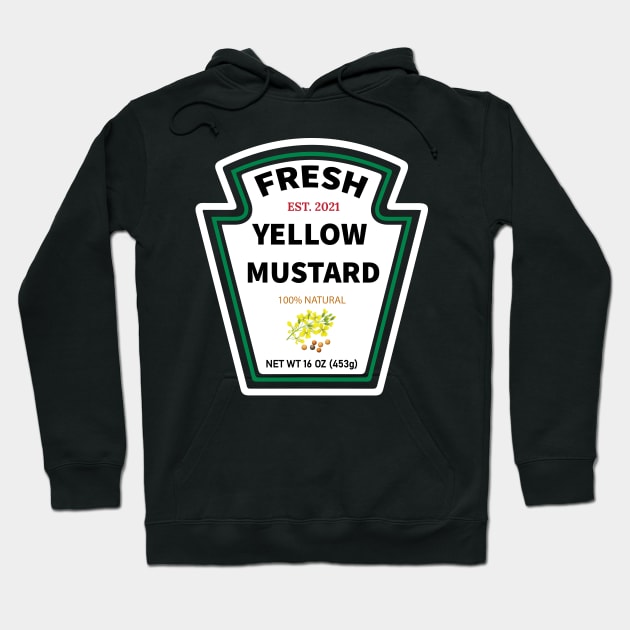 Fresh Yellow Mustard Label Costume Hoodie by SamArtsify